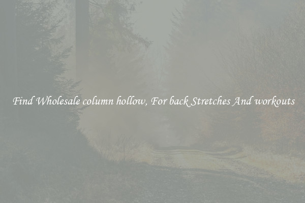 Find Wholesale column hollow, For back Stretches And workouts