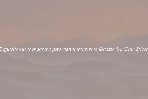 Exquisite outdoor garden pots manufacturers to Dazzle Up Your Décor  