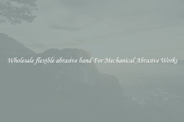 Wholesale flexible abrasive band For Mechanical Abrasive Works