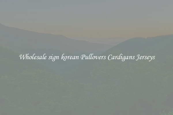 Wholesale sign korean Pullovers Cardigans Jerseys