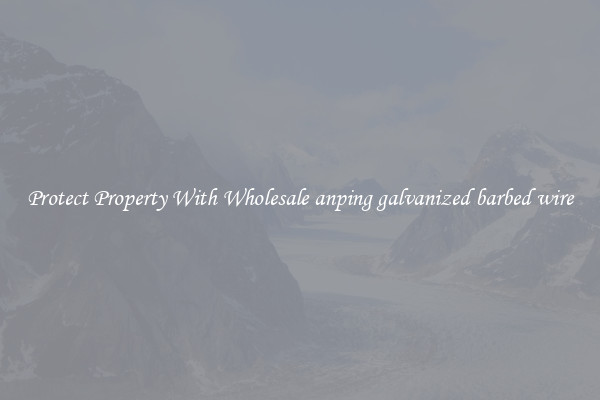 Protect Property With Wholesale anping galvanized barbed wire