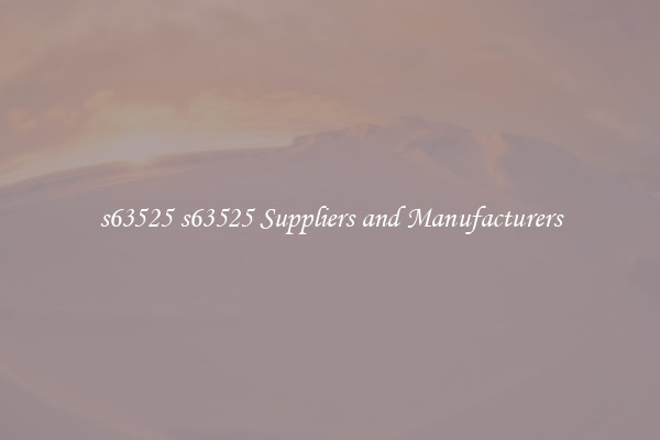 s63525 s63525 Suppliers and Manufacturers