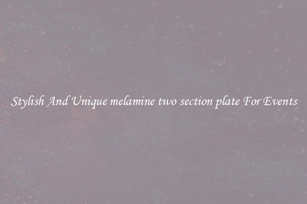 Stylish And Unique melamine two section plate For Events