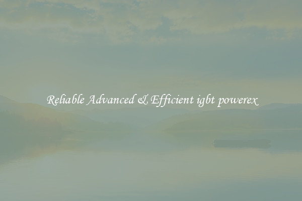Reliable Advanced & Efficient igbt powerex