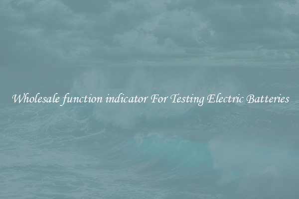 Wholesale function indicator For Testing Electric Batteries