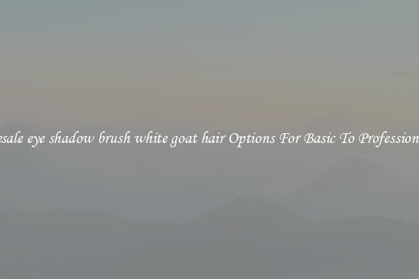 Wholesale eye shadow brush white goat hair Options For Basic To Professional Use